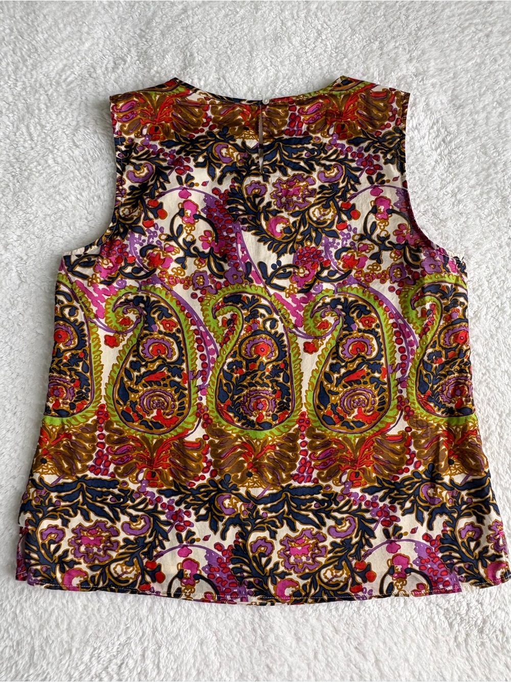 Talbots Lined Paisley Print Shell - Size 16 (XL) - Picture 9 of 15